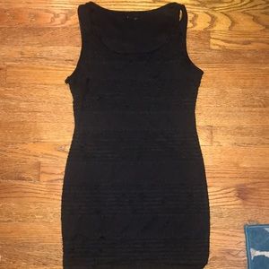 Forever 21 size medium black ribbed mini dress